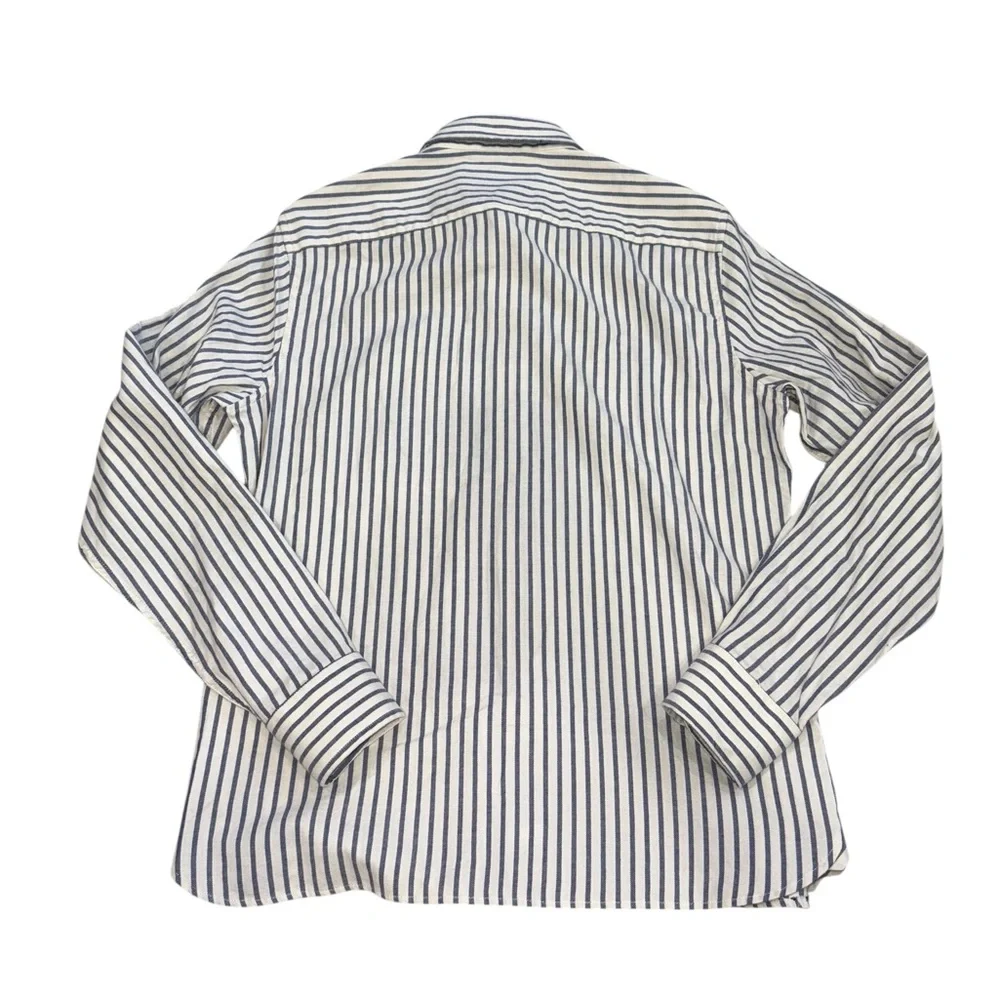 Banana Republic Cotton Heritage Collection Striped Button Down Blue & White S